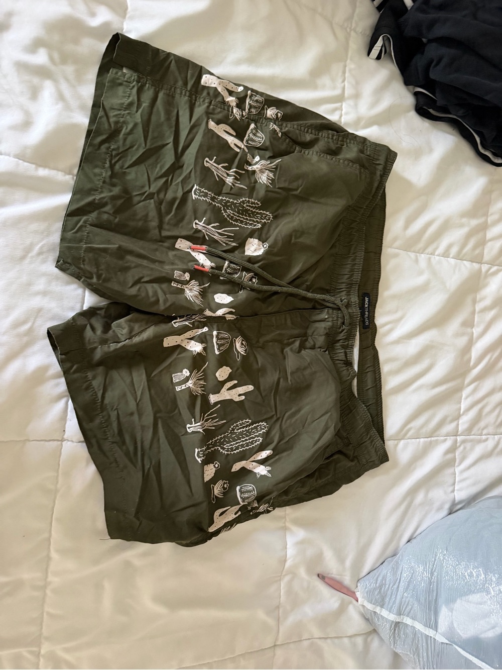 Women’s Olive Green Printed Casual Shorts